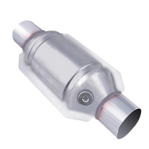Osakesukar 3" Universal Catalytic Converter 3 Inch Inlet/Outlet High Flow Catalytic Converter with Heat Shield and O2 Port (3") - Image 1