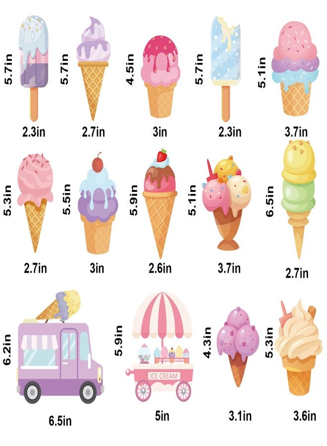 وولاين مجموعة مغناطيسات ثلاجة صيفية من والين، 14 قطعة، بتصميم آيس كريم صيفي، مغناطيسات ملونة على شكل سنداي، ملصقات مغناطيسية لطيفة للثلاجة، لتزيين السيارة والمطبخ والأبواب المعدنية والخزائن - Image 2