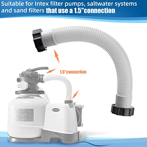 ALOCS Pool Sand Filter Pump Hose - 11535 Interconnecting Hose Replacement for Intex 16 Inch Sand Filter Pumps & Saltwater Systems - Image 2