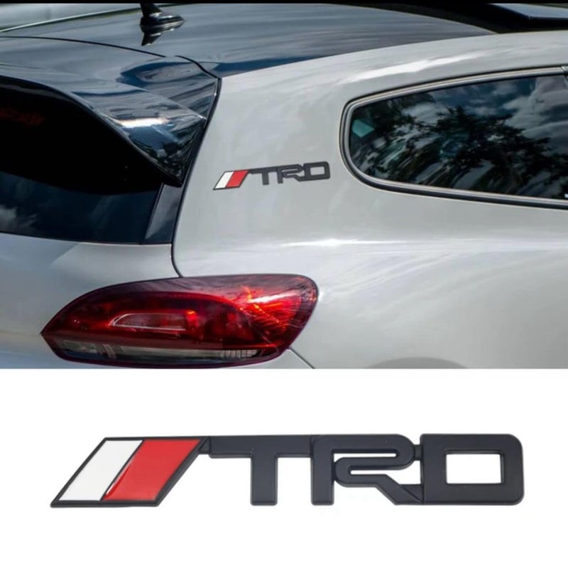AUTO MT (TRD 3D Long Black Sticker) 14 x 2.2cm Logo Car Bike Metal Logo Car Emblem 3D Badge Auto Racing Sport Sticker Grand Tourer Decal - Image 2