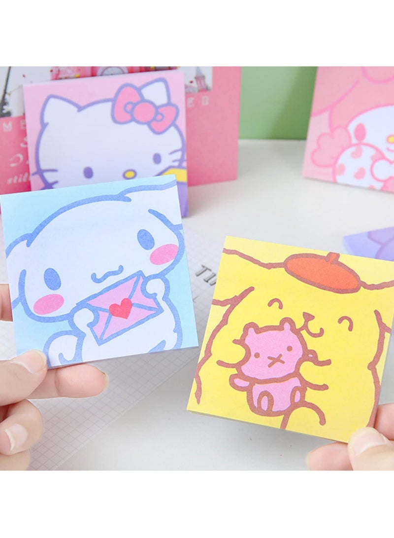 SYOSI SYOSI 5Pcs Cute Sticky Notes, Kawaii Sticky Notes Cartoon Animals Post-its Self-Stick Note for Girls Kids Students School Home Office (250 Sheets)  - Image 3
