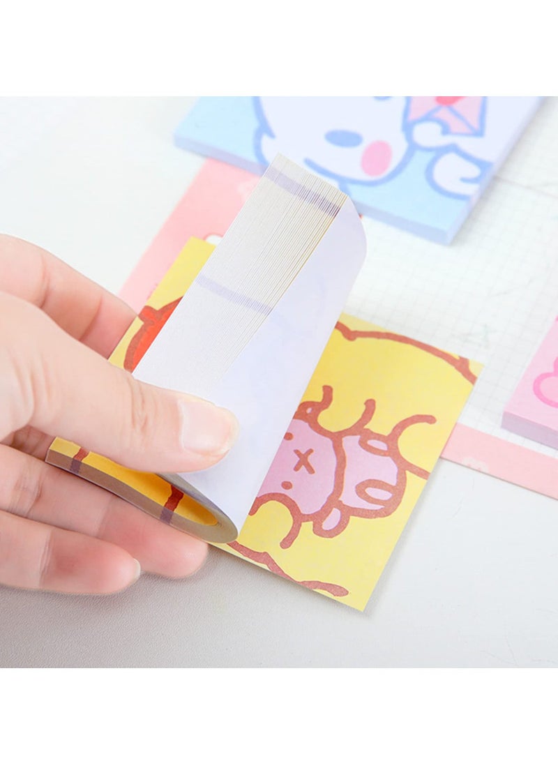 SYOSI SYOSI 5Pcs Cute Sticky Notes, Kawaii Sticky Notes Cartoon Animals Post-its Self-Stick Note for Girls Kids Students School Home Office (250 Sheets)  - Image 5