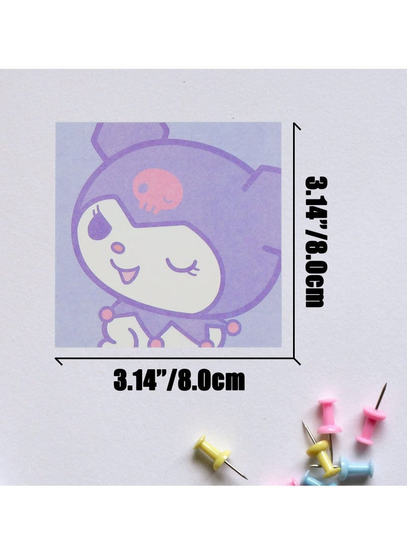 SYOSI SYOSI 5Pcs Cute Sticky Notes, Kawaii Sticky Notes Cartoon Animals Post-its Self-Stick Note for Girls Kids Students School Home Office (250 Sheets)  - Image 2