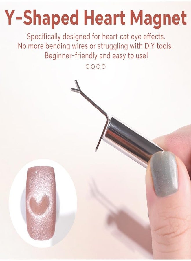 Rolabling Heart Magnet Y-Shaped Guide Wand for Cat Eye Gel Polish - Image 3
