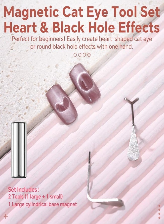 Rolabling Heart Magnet Y-Shaped Guide Wand for Cat Eye Gel Polish - Image 2
