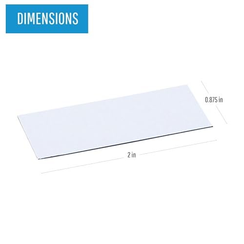 MasterVision شرائط شريط المسح الجاف المغناطيسي من ماستر فيجن، 7/8 × 2 بوصة، أبيض، 25 قطعة - Image 2