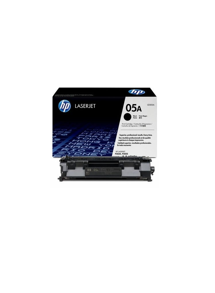 HP خرطوشة حبر HP LaserJet الأصلية 05A باللون الأسود - CE505A - Image 1