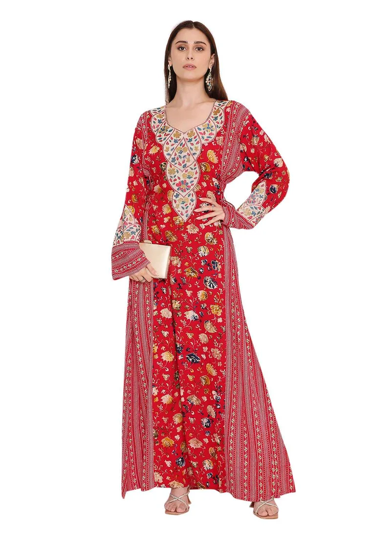 HANA & SARA jalabia arabic kaftan long dress in  traditional design