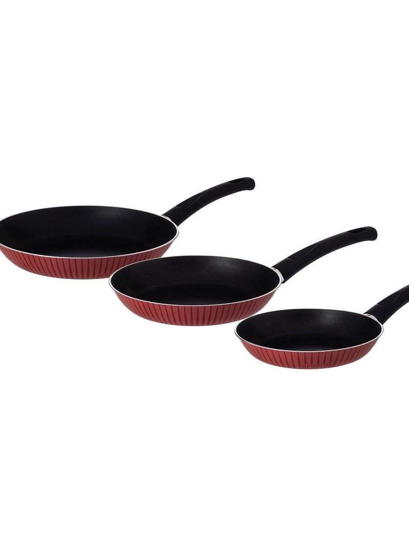 New Flon Cookware set 3 pieces size 20-24-28 cm