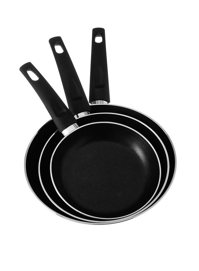 New Flon Cookware set 3 pieces size 20-24-28 cm