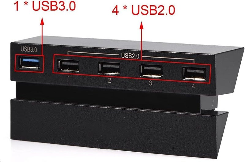 MWS-ForCamping USB Hub 5-Port Portable Wear-Resisting Compatible with PS4 Game Console - Image 4