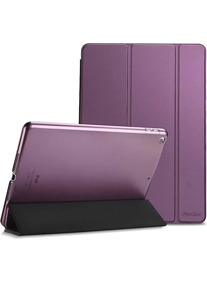 Ipad 9.7 Case (Old Model) 2018 Ipad 6Th Generation / 2017 Ipad 5Th Generation Case - Ultra Slim Lightweight Stand Case With Translucent Frosted Back Smart Cover For Ipad 9.7 Inch –Purple