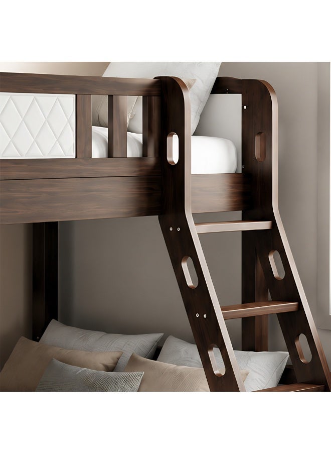 ABX HOME ALPS Twin Over Double Bunk Bed 190x90cm (Top) & 190x120cm (Bottom) – Wooden Frame with Ladder & Safety Guardrails - Image 4