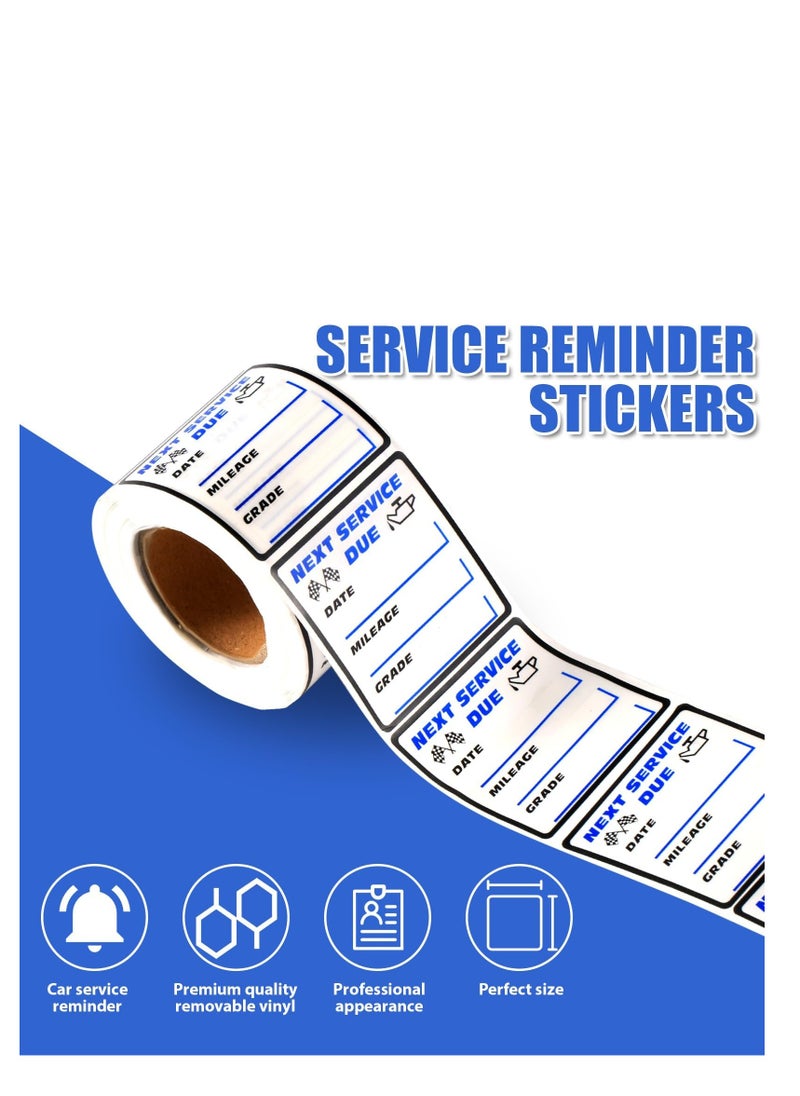SYOSI - 250pcs Oil Change Stickers, 2x2in Next Service Due Oil Change Reminder Stickers, Removable No Residue, Windshield Oil Change Labels for Car Auto Vehicle Window, for Car Maintenance - Image 1