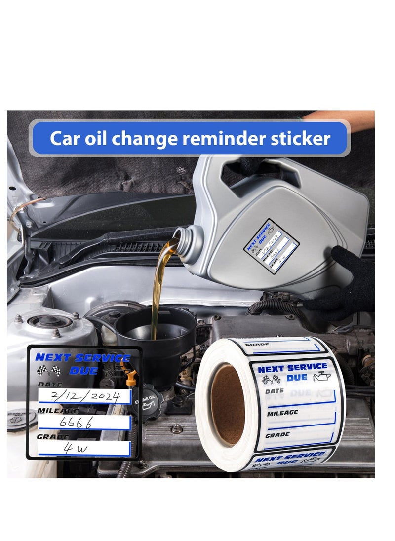 SYOSI - 250pcs Oil Change Stickers, 2x2in Next Service Due Oil Change Reminder Stickers, Removable No Residue, Windshield Oil Change Labels for Car Auto Vehicle Window, for Car Maintenance - Image 1