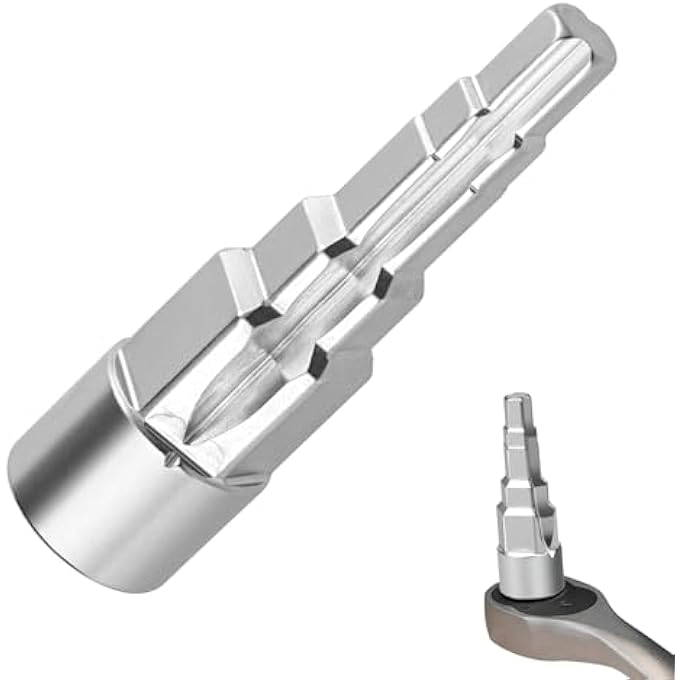 STEP WRENCH, 1/2 INCH SQUARE RADIATOR KEY RADIATOR SPUD, RADIATOR STEP WRENCH PLUMBING, FOR 10-21 MM HOUSEHOLD RADIATORS - Image 1