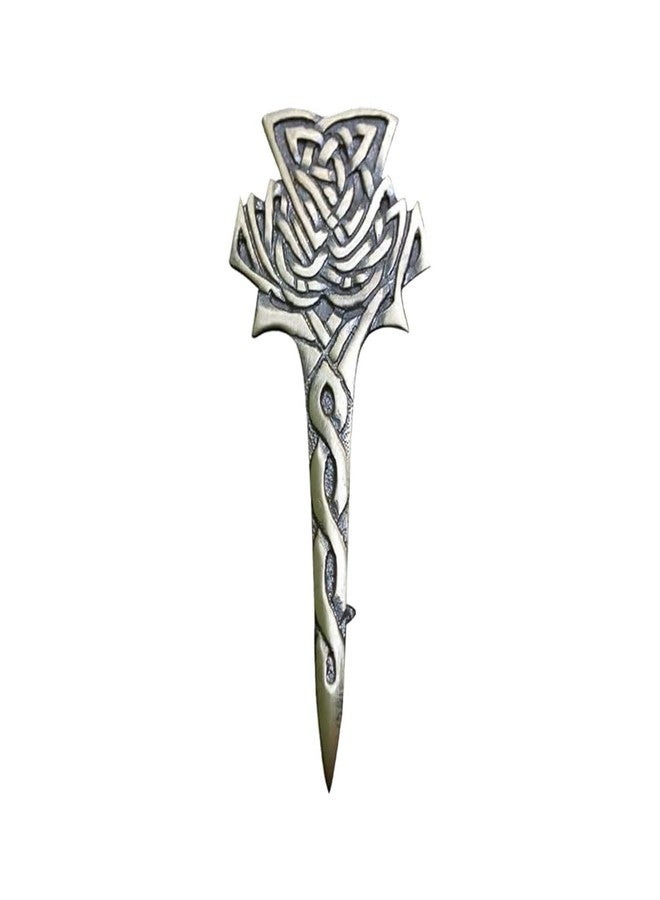 AAR Scottish Big Thistle Celtic Design Kilt Pin (Antique) - Image 1