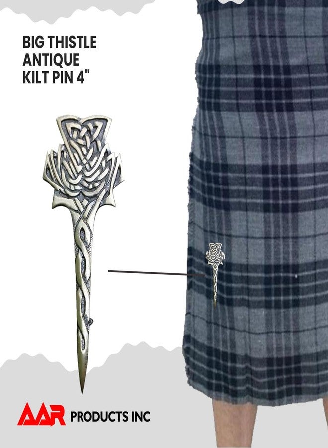 AAR Scottish Big Thistle Celtic Design Kilt Pin (Antique) - Image 5