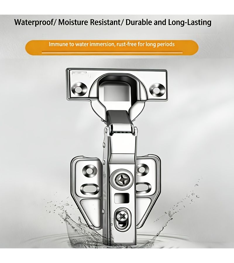 10pcs 18-304 Door Hinge Damping Buffer Wardrobe Cabinet Door Hinge Large Bend Middle Bend Straight Bend 110 Degree Opening Aircraft Spring Hydraulic Hinge Folding - Image 3