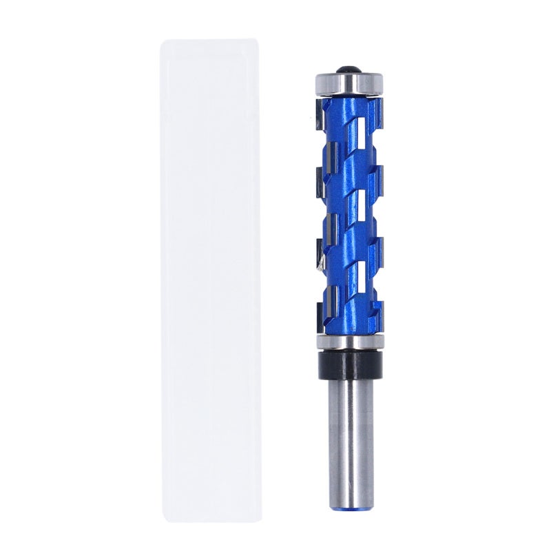 1/2in Shank Flush Trim Spiral Router Bit Tungsten Steel Alloy Double Bearing Router Bit 3/4in Cut Diameter 2 9/16in Cut Length - Image 1