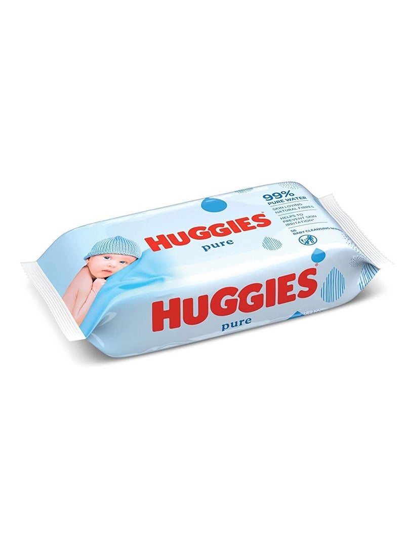 Huggies Baby Wipes Pure, 56s X 10 (560 Wipes) - Image 3