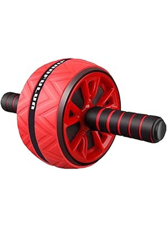 Red Ab Roller Wheel Non Slip Grip Core Workout Device For Home Gym Abdomen Training - Image 1