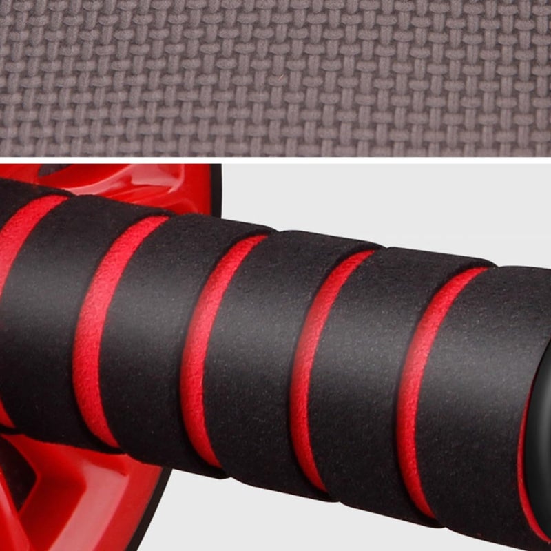 Red Ab Roller Wheel Non Slip Grip Core Workout Device For Home Gym Abdomen Training - Image 4