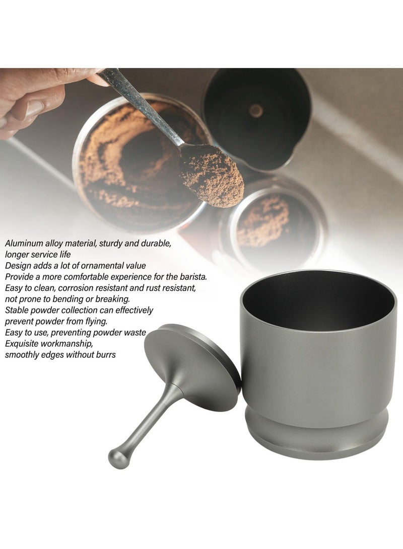 Coffee Powder Picker, 58mm Aluminum Alloy Dosing Rings Press, Aluminum Alloy Coffee Powder Picke Anti Flying Dust Powder Cup Coffee Making Supplies - Image 4