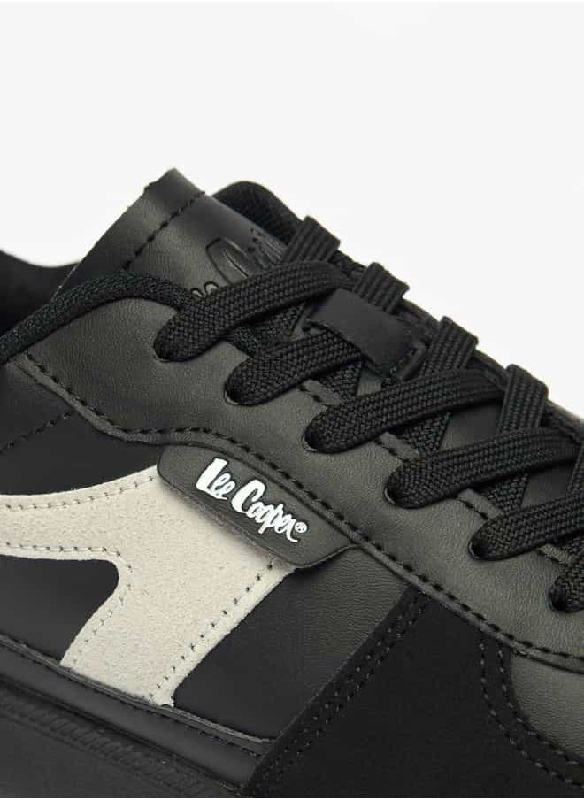 Lee Cooper Women's Panelled Sneakers with Lace-Up Closure  - Image 4