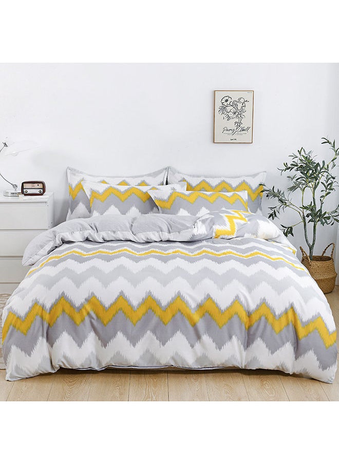 RISHAHOME 6-Piece Double Size Duvet Cover Set|1 Duvet Cover + 1 Flat Sheet + 4 Pillow Cases|Microfibre|CONFETTI  - Image 1