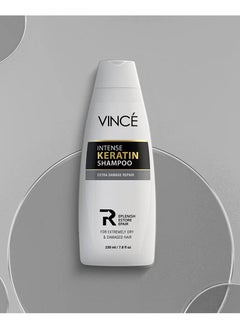 VINCE Keratin Shampoo – Gently Cleanses & Repairs Dry, Damaged & Frizzy Hair – Treats Colored or Heat-Treated Hair – Adds Softness, Smoothness & Shine – Paraben-Free, 230ml  - Image 2