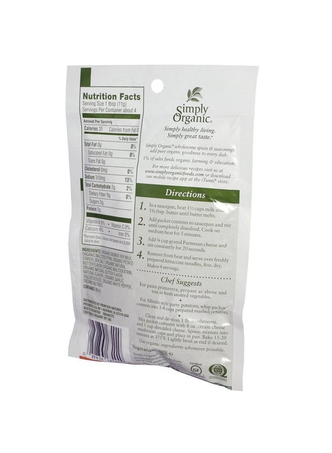 Simply Organic Alfredo Sauce Mix 1.48 Ounce (42 g) Pkg - Image 3