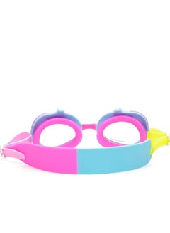 Bling2O Aqua2ude Blue Rainbow Swim Goggles for Kids - Ages 3+ - Anti Fog, No Leak, Non Slip, UV Protection - Hard Travel Case - Lead and Latex Free  - Image 2