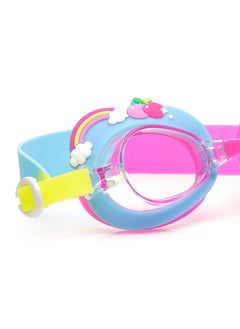 Bling2O Aqua2ude Blue Rainbow Swim Goggles for Kids - Ages 3+ - Anti Fog, No Leak, Non Slip, UV Protection - Hard Travel Case - Lead and Latex Free  - Image 3