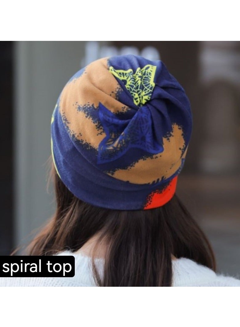 AROAQ Women Casual Beanies Hat, Autumn And Winter Comfortable Twist Hat Bib For Women, Soft Stretchy Women Knit Cap, Warm Neck Sheath Head Hat For Women Girls Teens, ( Black Letters)  - Image 3