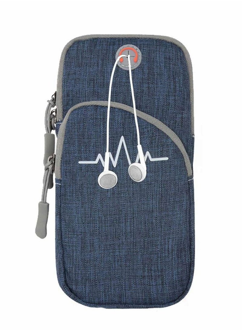 Y&D - Sports Running Armband Phone Holder, Bag, for iPhone, Samsung and all Android Phones (Navy Blue) - Image 1