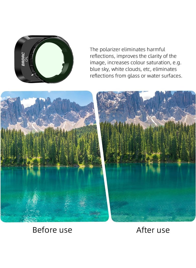 BRDRC ND/PL Filter Kit for DJI Mini 4 Pro – 6-Pack Drone Lens Filters (CPL, ND8/PL, ND16/PL, ND32/PL, ND64/PL, ND128/PL), Ultra-Clear Nano-Coated, Lightweight Aluminum Frame, Waterproof & Scratch-Resistant - Image 3