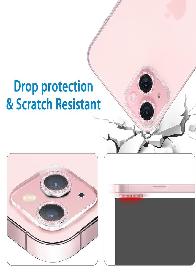 Dengduoduo 【3 Pack】 Tempered Glass Camera Lens Protector for iPhone 15 6.1" & for iPhone 15 Plus 6.7", Bling Glitter, Ultra HD, 9H Hardness, Anti-Scratch, Case Friendly, Easy to Install - Image 5