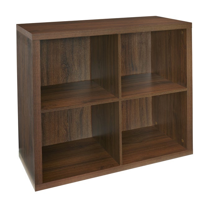 6108 DECORATIVE 4CUBE STORAGE ORGANIZER DARK CHESTNUT
