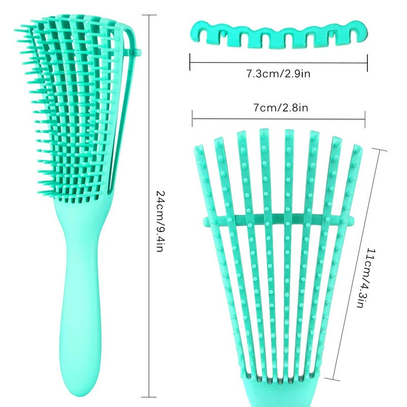 A.DASHER Detangling Brush for Afro American/African 3a to 4c Kinky, Wavy/Curly/Coily Hair - Scalp Massaging Comb for Thick/Long, Wet/Dry/Oily Hair (3 pcs, 3-Black) - Image 5