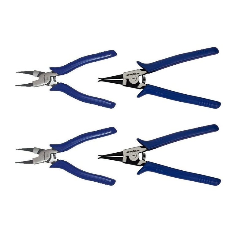 Good Year Hand Tools Set, Hand Tools Combo With 4 Pc Combo Circlip Plier 7"(Internal Straight)+(Internal Bent)+(External Straight)+(External Bent) (10733-10736-10739-10742) - Image 1