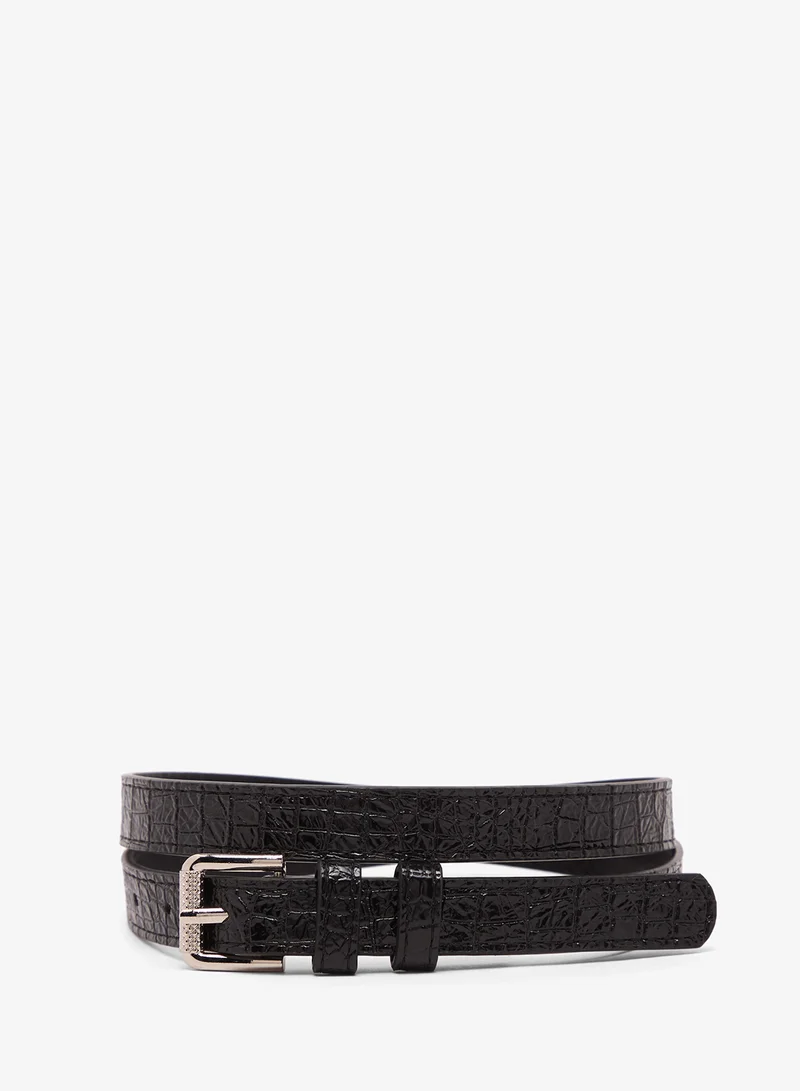جينجر Faux Suede Textured Belt