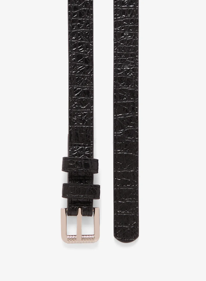 جينجر Faux Suede Textured Belt
