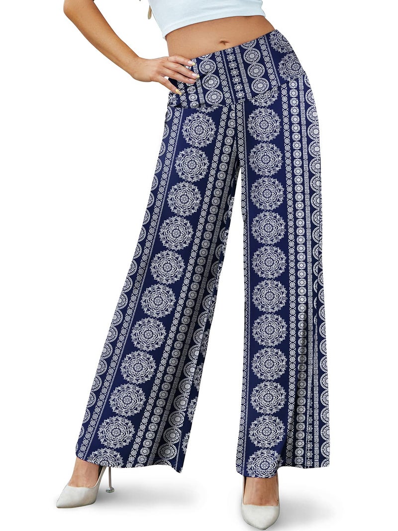 Arolina Women's Stretchy Wide Leg Palazzo Lounge Pants Casual Comfy High Waist Palazzo Pants - Image 4