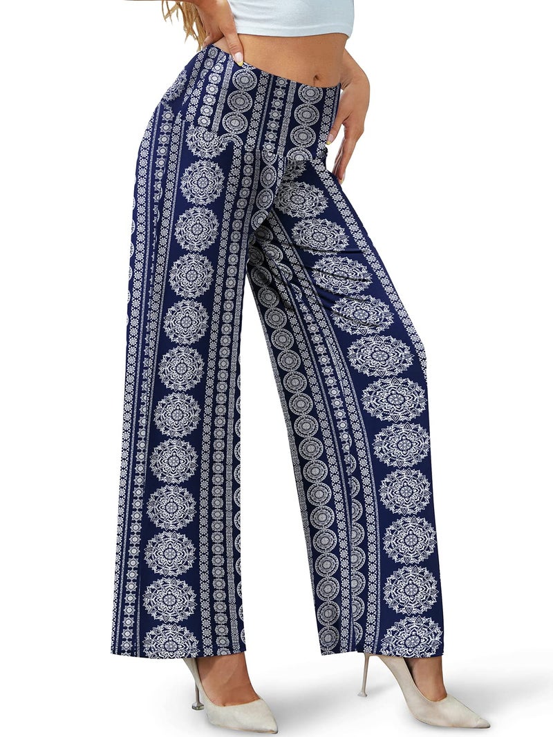 Arolina Women's Stretchy Wide Leg Palazzo Lounge Pants Casual Comfy High Waist Palazzo Pants - Image 2