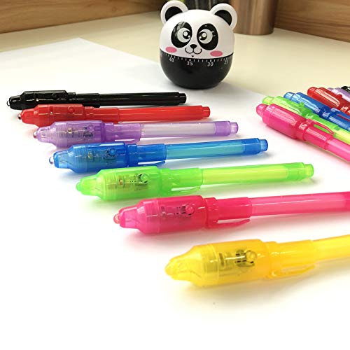 SCStyle Invisible Ink Pen 10Pcs Latest Spy Pen with uv Light Magic Spy Marker Kid Pens for Secret Message and Birthday PartyWriting Secret Message for Easter Day Halloween Christmas Party Bag Gift - Image 5