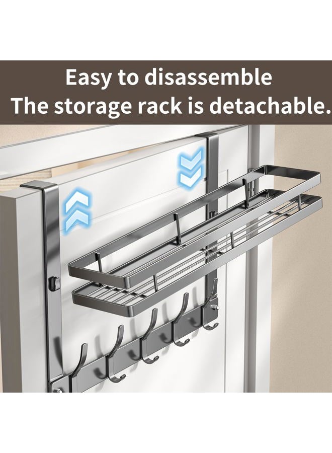 LIZWETEC Over Door Organizer Storage - Separable Door Organizer Hanging withStorage - separate door organizer hanging with for bedroom for kitchen and bathroom - Image 4