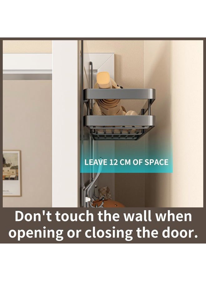 LIZWETEC Over Door Organizer Storage - Separable Door Organizer Hanging withStorage - separate door organizer hanging with for bedroom for kitchen and bathroom - Image 5