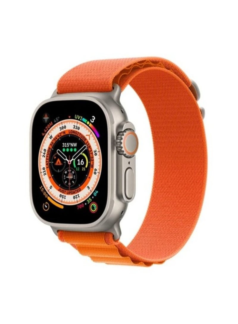 HW8 Watch Ultra 2.02 Full Screen Smart Watch HD Full-Screen Display Smartwatch Ultra With Two Set Strap and Wireless Charger for Men's and Boys Orange - Image 1