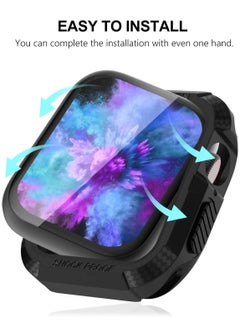 KASTWAVE Watch protective case compatible with Apple Watch Ultra 49mm,3pack Overall Shockproof TPU Soft Sensitive Touch Protective Case (Black/Grey/Clear)  - Image 4